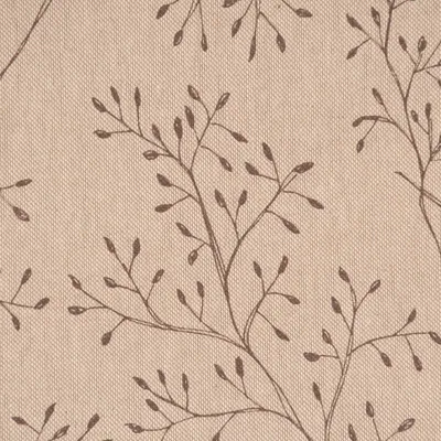 Produktbild von Dekostoff Meterware Pen Drawing Branch Zweige Blätter natur braun