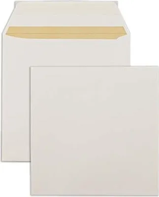 Produktbild von Farbige Briefumschläge - Creme 155 x 155 mm | 120 g/qm Biotop 3 | Ohne Fenster | Haftklebung | Gerade Klappe | 100 Stück