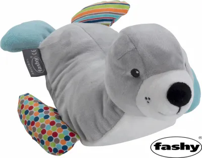 Produktbild von Fashy Kinder Wärmekissen Seehund Grau Rapssamen Körnerkissen wärmend Körper Neu Kuscheltier