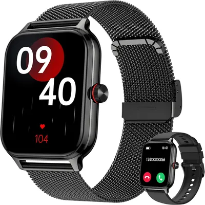 Productafbeelding van Smartwatch Dames en Heren - 1,96 Inch Scherm - Bloeddruk, Hartslag en Slaapmonitor - 100+ Sportmodi - Stappenteller - IP67 - Voor Android en iOS