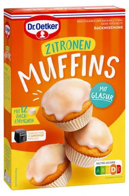 Produktbild Dr. Oetker Zitronen Muffins Neue Rezeptur extra saftig und locker 415g
