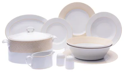 Image de Victoria, service de table, 25 pièces, Aurum, porcelaine Leander