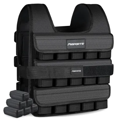 Immagine prodotto di Gilet zavorrato regolabile, da 5 kg a 30 kg, per l'allenamento della forza