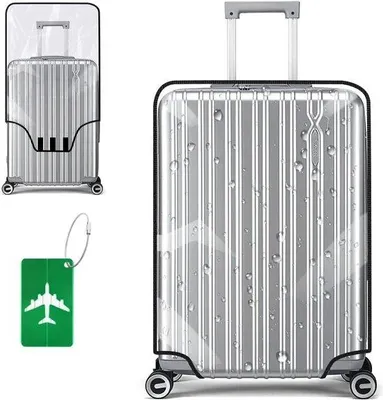 Produktbild von Famanu Kofferhülle 76 cm - Transparent, wasserfest, kratzfest