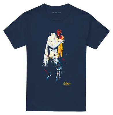 Immagine prodotto di Elvis Presley - Maglietta da uomo/donna unisex TV33638 (XL) (blu navy)
