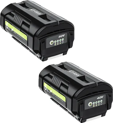 Productafbeelding van Oplaadbare batterij, 6000 mAh capaciteit, 40V uitgangsspanning, compatibel met Ryobi, 2 stuks 6.0Ah batterijen