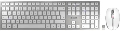 Obrázok produktu pre CHERRY DW 9100 SLIM, Bezdrôtový, RF Wireless + Bluetooth, QWERTZ, Strieborná, Obsahuje myš