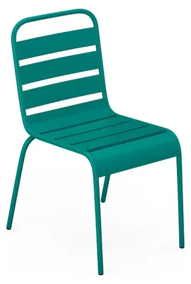 Produktbild von Gartenstuhl stapelbar - Metall - Blau - MIRMANDE von MYLIA