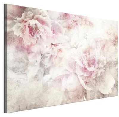 Zdjęcie produktu dla LUMASOUL Obraz na płótnie motyw kwiaty, obrazy na ścianę drewniana rama, obrazy 120x80 cm piwonie