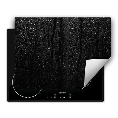 Produktbild von DarHaus Herdabdeckplatte 80x52 cm Anti Rutsch Matte Aufrollbar, schwarz - Tropfen