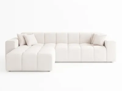 Produktbild von GrainGold Ecksofa L-Form Loopo Links - Moderne Ecksofa, Wohnzimmer Sofa - Eckcouch Creme (Komodo 10)