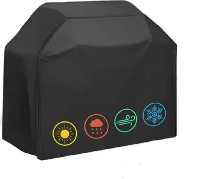 Produktbild von Grillabdeckung für Außen-Grill - Wasserdicht und Langlebig - 1 Stück - Schwarz - 210D Oxford-Gewebe - 144,8 x 60 x 116,8 cm