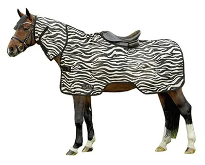 Produktbild von Fliegenausreitdecke Zebra Größe (Pferdedecke) - 115 cm