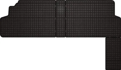 Produktbild von Gummifußmatten passend für Toyota ProAce I (Auslieferung in der 2. Reihe, Bj. 2013-2016) – schwarz, passgenau, mit Befestigungen set 2 Stk. - Gummi-Automatten