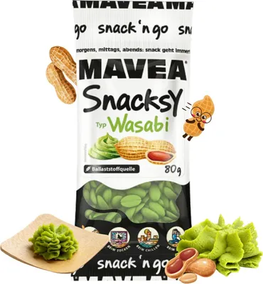 Produktbild von MAVEA umhüllte Erdnüsse Wasabi 80g