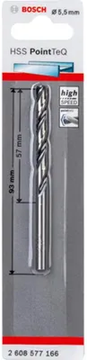 Immagine prodotto di Punta elicoidale in metallo HSS PointTeQ, DIN 338, 5,5 mm, confezione da 1 pz