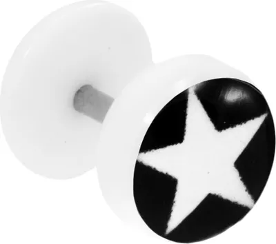 Produktbild von Fake Plug Ohrstecker mit Motiv Stern