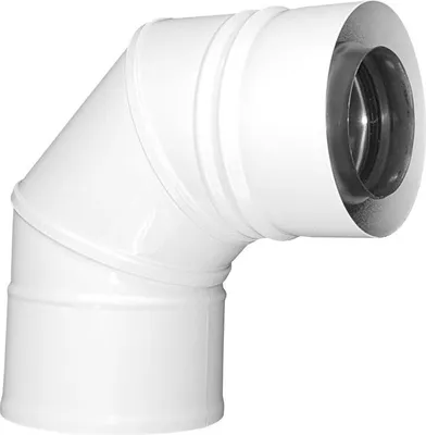 Produktbild von ONNLINE konzentrischer Anschlussbogen DN 60/100 für Brennwertgeräte mit Kunststoffadapter, universal