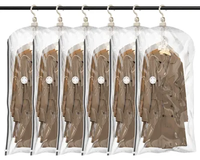 Immagine prodotto di Elzusha - Sacchetti sottovuoto per abbigliamento, set da 6, dimensioni 105 x 70 cm