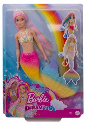 Produktbild von Barbie Dreamtopia Regenbogenzauber Meerjungfrau Puppe mit Farbwechsel