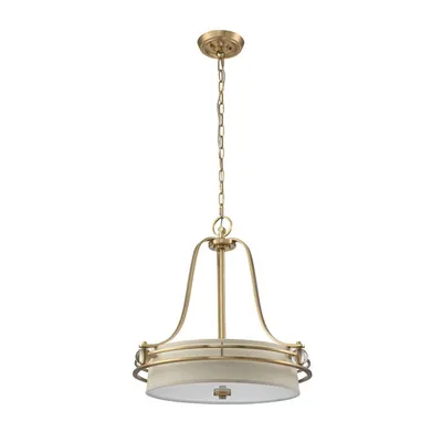 Immagine prodotto di Lampadario Contemporaneo Gotham Metallo Ottone Spazzolato 4 Luci E27