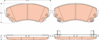 Produktbild von TRW Bremsbeläge Satz Vorne für CADILLAC CTS GMX322 GDB4456