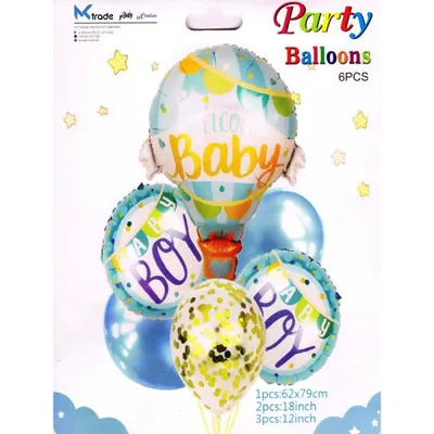 Immagine prodotto di Set di palloncini Baby Boy/Girl, 30-79 cm, 6 pz. BCS-402