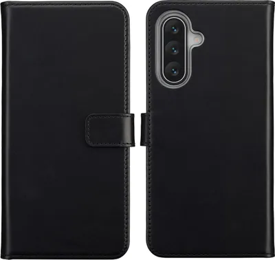 Immagine prodotto di Custodia a libro in vera pelle Selencia Samsung Galaxy A17 (5G) / (4G) - Nero