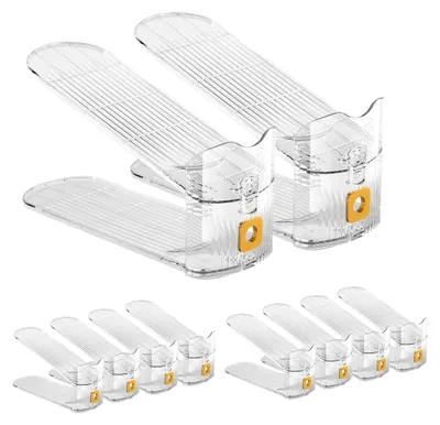 Produktbild von Transparente Schuhstapler Schuhslots Organizer Set von 10 Schuhstaplern platzsparender Schuhorganizer für den Schrank