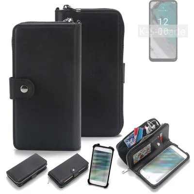 Produktbild von K-S-Trade 2in1 Handyhülle Schutzhülle kompatibel mit Nokia C32 & Portemonnee Cover Handy Hülle Case Etui Geldbörse Wallet Bookstyle Hülle
