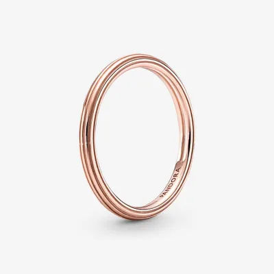 Image de Pandora Me 189591C00 Anneau Femme Lignes rainurées 14k or rose plaqué Gr. 50