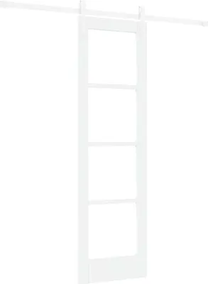 Produktbild von vidaXL Schiebetür ORKDAL Weiß 61 x 198,5 cm Massivholz Kiefer und Glas