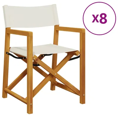 Produktbild von Klappbare Gartenstühle 8 Stk. Cremeweiß Stoff