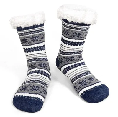 Produktbild von Herren Kuschelsocken Dicke Haussocken Winter Stoppersocken 39-45 Navy