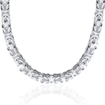 Produktbild von 925er Silber Königskette für Herren von Unique, 8 mm, vierkant