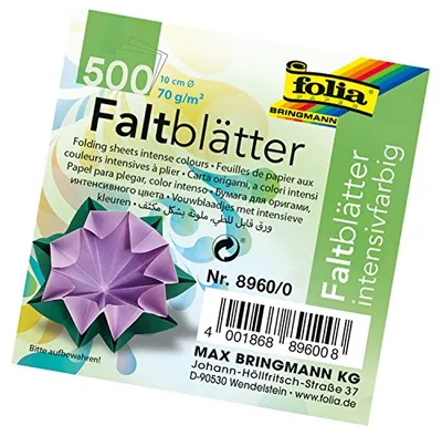 Produktbild von folia Faltblätter rund 100 mm 500 Blatt farbig sortiert