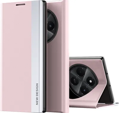Produktbild von Hülle für Xiaomi Redmi 14C Kunstleder Klapphülle Schutzhülle mit Standfunktion Rosa