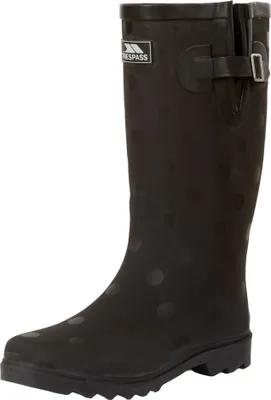 Produktbild von Trespass - Herren/Damen Uni Gummistiefel "Elena", Punktemuster TP6537 (38 EU) (Schwarz)