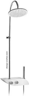 Produktbild von Demm Duschsystem mit Thermostat Set, White Concept mit Umsteller Duschkopf Ø30 cm chrom 15480, 13470.001.C