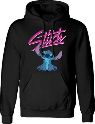 Produktbild von Lilo & Stitch Kapuzenpullover Herren Script schwarz 4XL