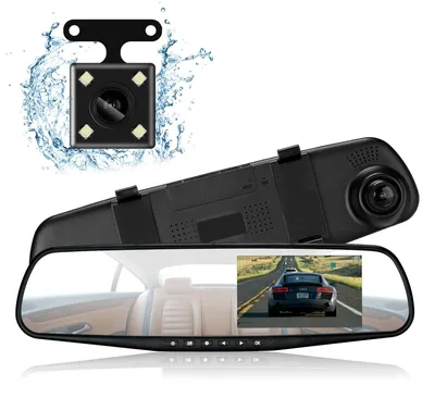 Obrázek produktu pro Zrcátko s palubní kamerou, záznam ve Full HD 1080p, s duální kamerou