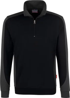 Produktbild von HAKRO Zip-Sweatshirt Contrast Performance #476 Gr. L schwarz