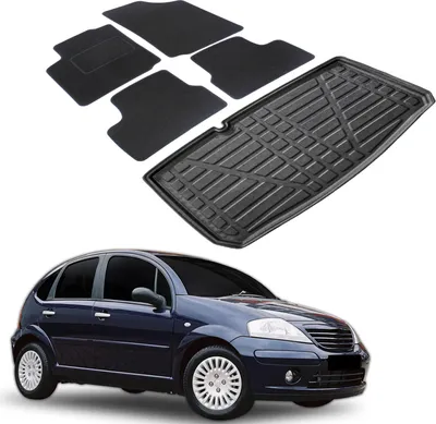 Image de Ensemble Tapis Velours Sur Mesure et Coffre TPE pour Citroen C3 2002-2009