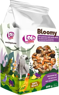 Image de LoLo Pets Mélange fleuri pour perroquets et oiseaux exotiques 200g