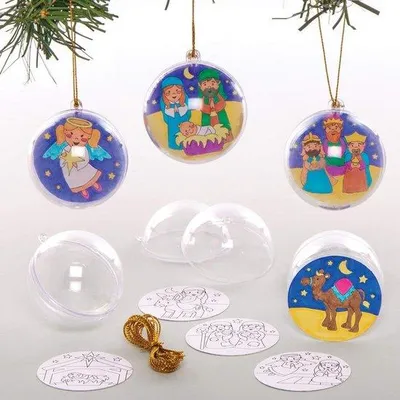 Produktbild von Famanu Bastelset Weihnachtskugeln - 8 Stück