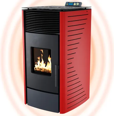 Produktbild von P12 Pelletofen 13,6 kW WiFi-Ready rot