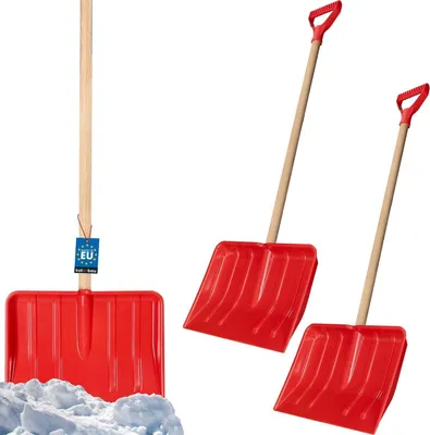Produktbild von Schneeschaufel Set Holzstiel 84cm für Kinder