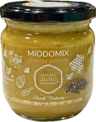 Produktbild von IMKERSHOP Honig mit Bienenbrot 500g – 0,5 kg – Blütenhonig - Blütenhonig 95% – Natürliche Pollen in Form von Bienenbrot 5%