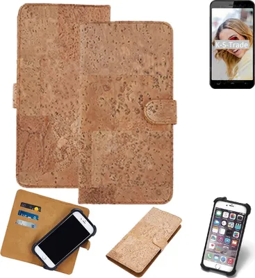 Produktbild von K-S-Trade Hülle kompatibel mit HomTom HT16S  Kork Handyhülle Cover  Schutzhülle TPU Case Bumper in Hellbraun, (1x)
