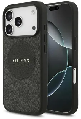 Obrázek produktu pro Guess 4G Circle Classic Logo MagSafe – Pouzdro iPhone 17 Pro (Černá)